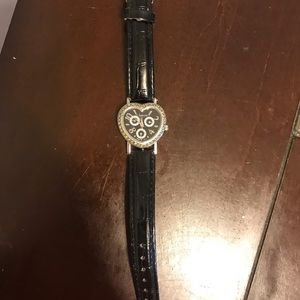 Black Heart Shaped Watch